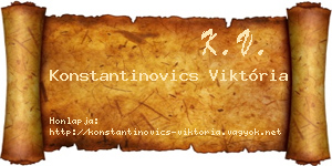 Konstantinovics Viktória névjegykártya